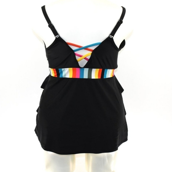 Cacique Rainbow Striped Swimsuit - Picture 8 of 15